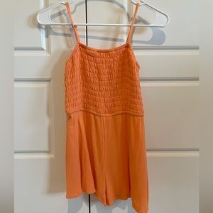 ‼️Abercrombie Kids girls peach/orange romper‼️